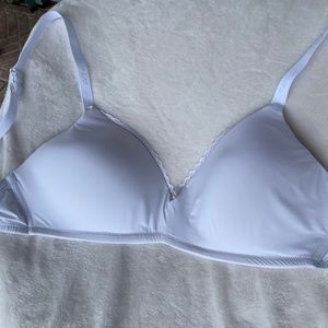 Aerie Real Happy Wireless Lightly Lined White Bra